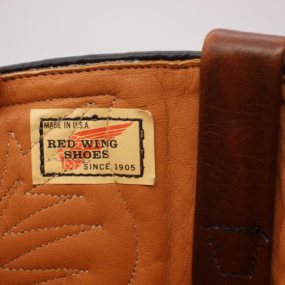 Red Wing Boots Pecos Men's 14 D Work Cowboy Boots Pull On Brown Leather 9801 - Picture 10 of 12